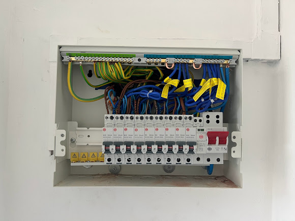 Neat consumer unit installation by T&F Electrical Services